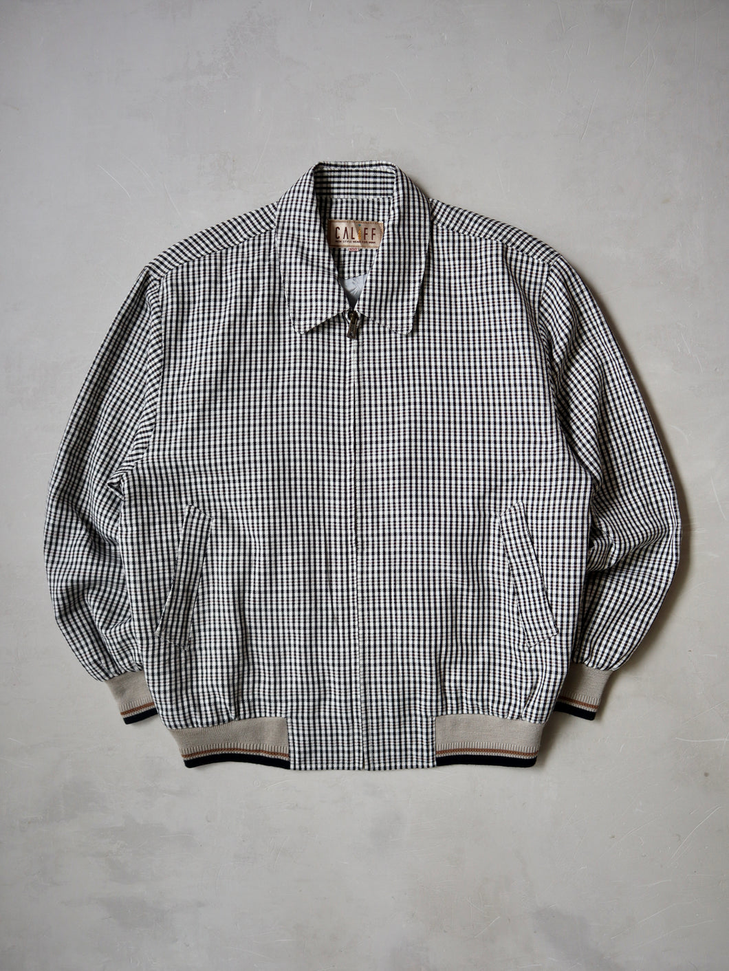 1980s Lightweight Checkered Bomber Jacket - L