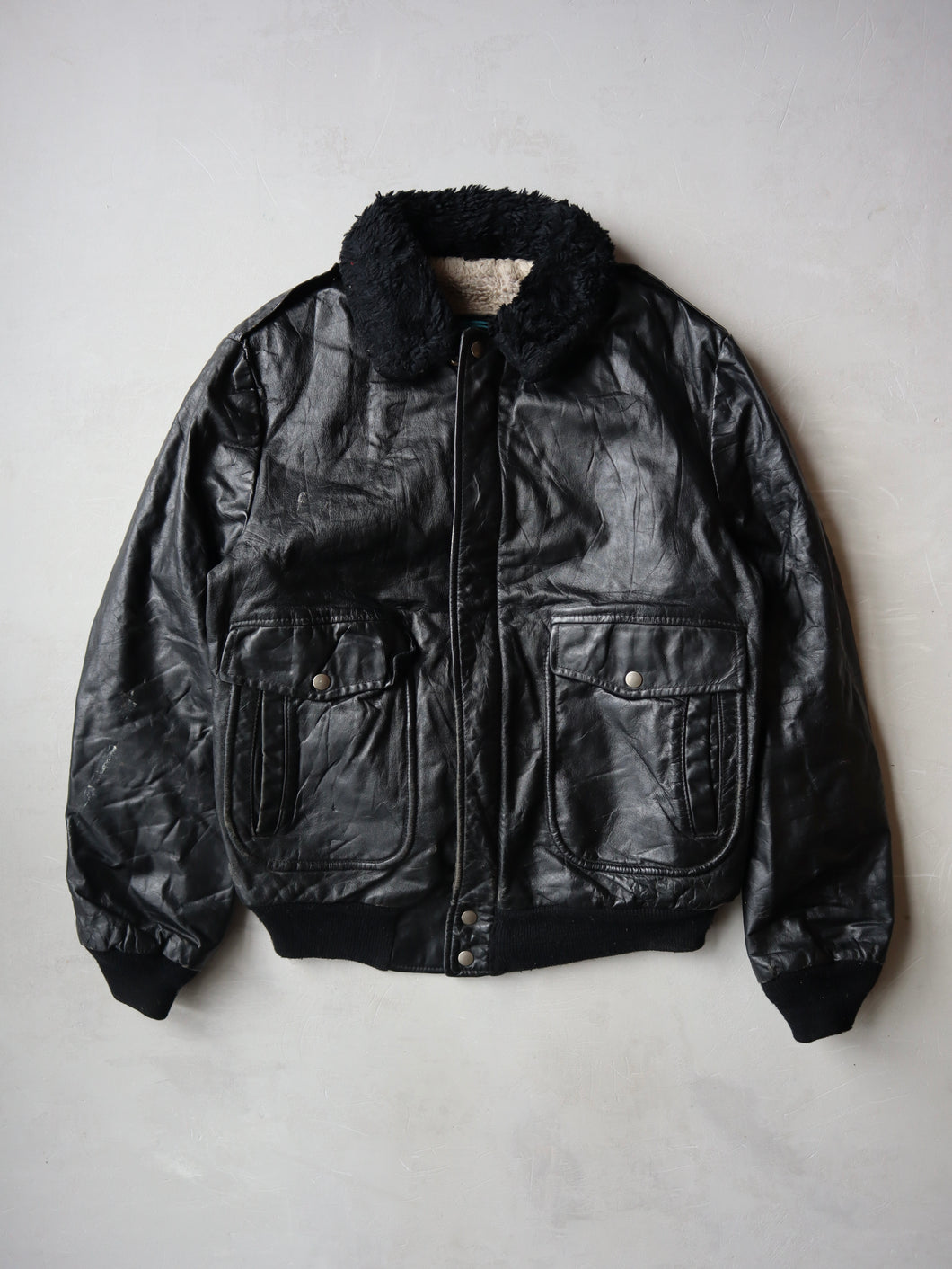 1980s Distressed Cooper Type G-1 Leather Jacket - M/L