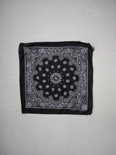 Load image into Gallery viewer, Paisley Black Bandana Made in USA
