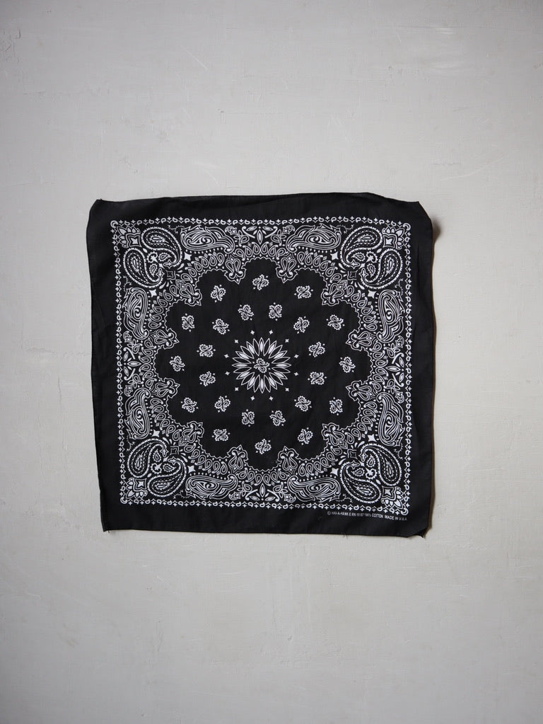 Paisley Black Bandana Made in USA