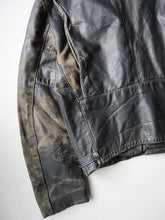 Load image into Gallery viewer, 1950s Distressed Leather Biker Jacket - L

