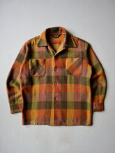 Load image into Gallery viewer, 1960s Holiday Sportswear Plaid Wool Loop Collar Shirt - M
