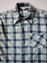 Load image into Gallery viewer, 1970s Distressed Happy Wear Flannel Shirt - M
