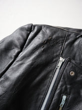 Load image into Gallery viewer, 1980s Lined Double Breasted Moto Style Leather Jacket - M
