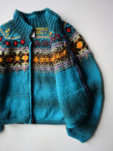 Load image into Gallery viewer, 1980s Made in Ecuador Wool Zip Up Cardigan - S
