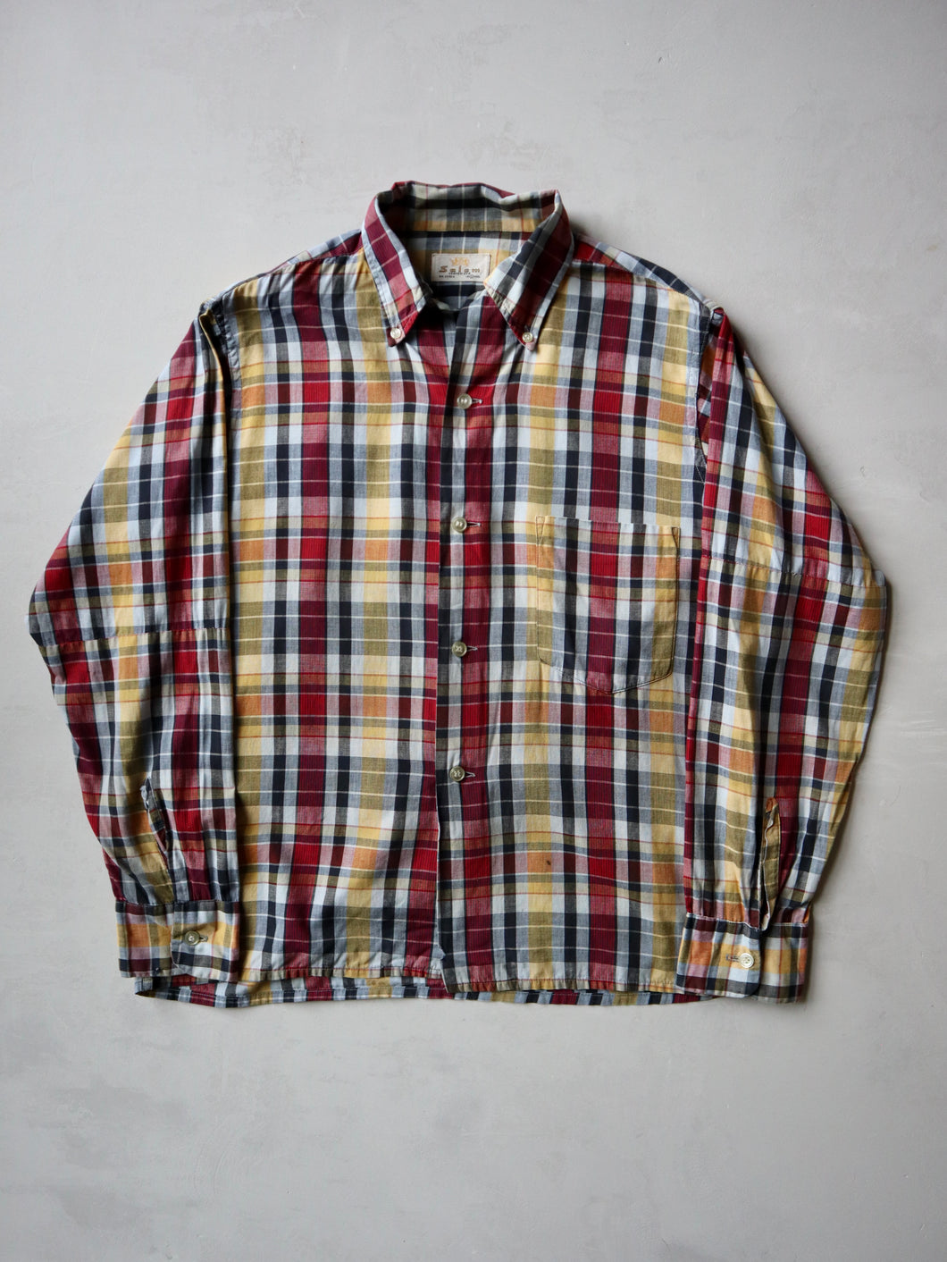 1970's Salem Sanforized Plaid Shirt - S