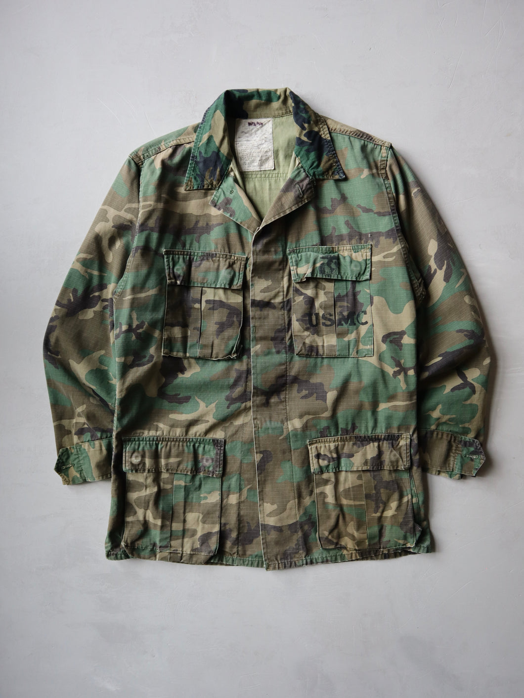 1970's USMC Stencilled Camo Ripstop Field Shirt - S