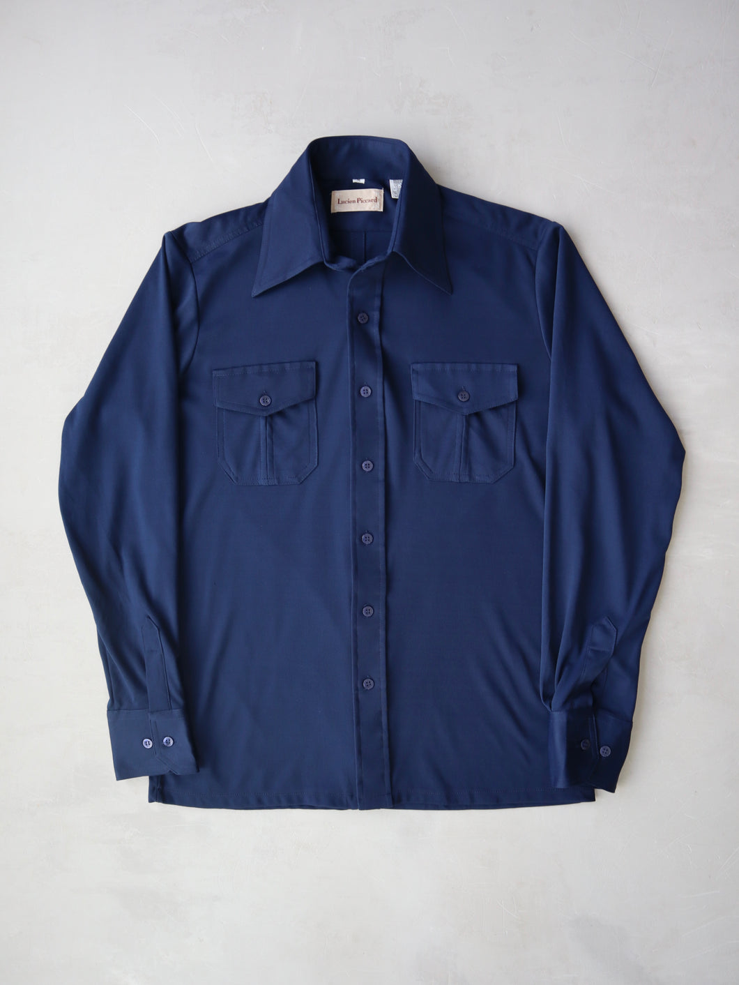 1970's Lucian Piccard Two Pocket Polyester Shirt - S
