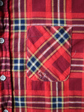 Load image into Gallery viewer, 1970s Distressed Gaddi Plaid Flannel Shirt - M
