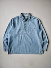 Load image into Gallery viewer, 1970s Chambray Pullover Work Shirt - L
