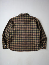 Load image into Gallery viewer, 1970s Wool &amp; Linen Blend Check Shirt - L
