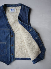 Load image into Gallery viewer, 1970&#39;s Wrangler Sherpa Lined No-Fault Denim Vest - S
