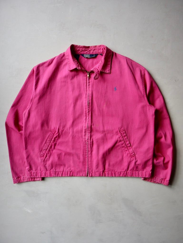 1990's Faded Pink Polo Ralph Lauren Harrington Jacket - XL