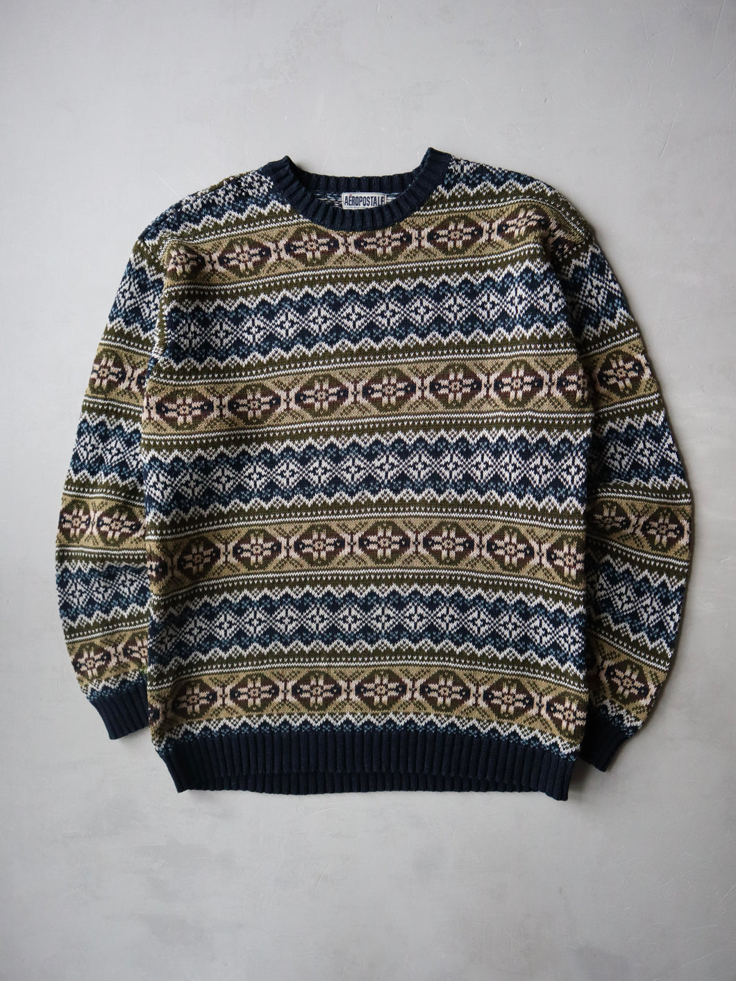 1980's Crazy Knit Sweater - M