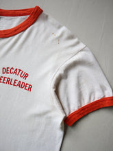 Load image into Gallery viewer, 1970s Distressed Decatur Cheerleader Ringer T-Shirt - S
