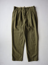 Load image into Gallery viewer, 1950s Norwegian Army Wool Pleated Pants - 32"
