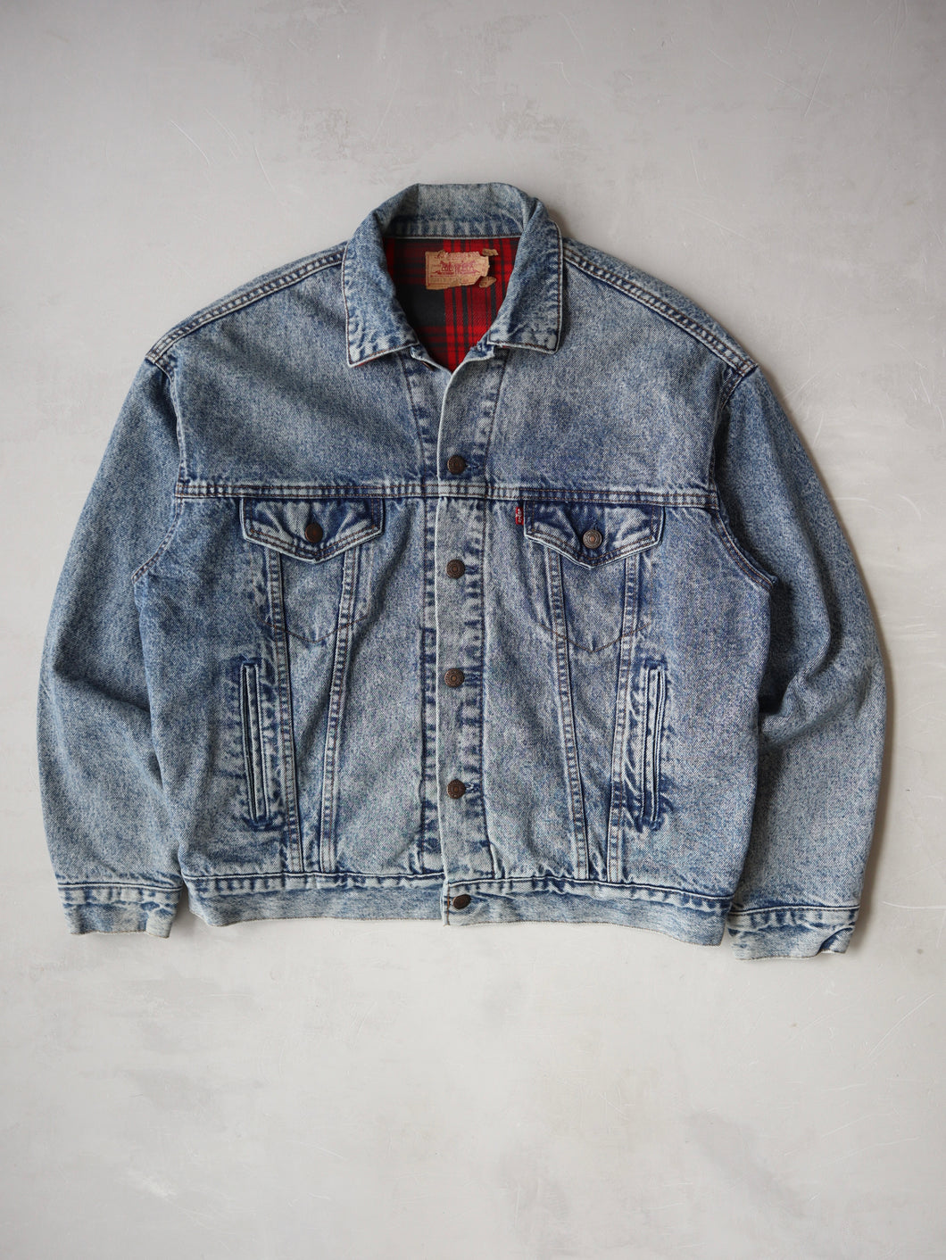 1980s Made in USA Levi's Flannel Lined Denim Jacket - L