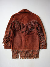Load image into Gallery viewer, 1970s Suede Leather Fringe Jacket - S
