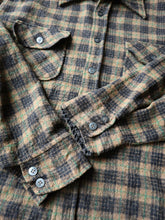 Load image into Gallery viewer, 1970s Wool &amp; Linen Blend Check Shirt - L
