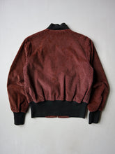 Load image into Gallery viewer, 1980s Burgundy Dotted Bomber Jacket - XS

