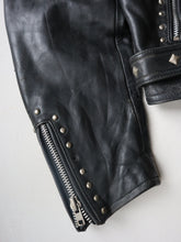 Load image into Gallery viewer, 1990s Studded Leather Biker Jacket - M
