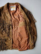 Load image into Gallery viewer, 1980s Tough Leather Western Fringe Leather Jacket - XL
