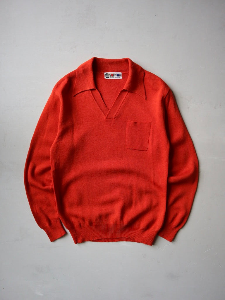 1970's Knit Polo Sweater - S