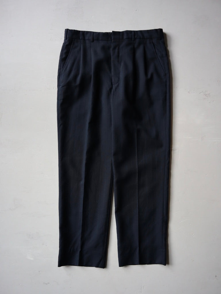 1970's Pinstripe Wool Blend Pleated Pants - 34