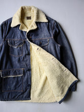 Load image into Gallery viewer, 1970s Sears Roebucks Sherpa Lined Denim Chore Jacket - L
