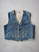 Load image into Gallery viewer, Lee Storm Rider Sherpa Lined Denim Vest - L
