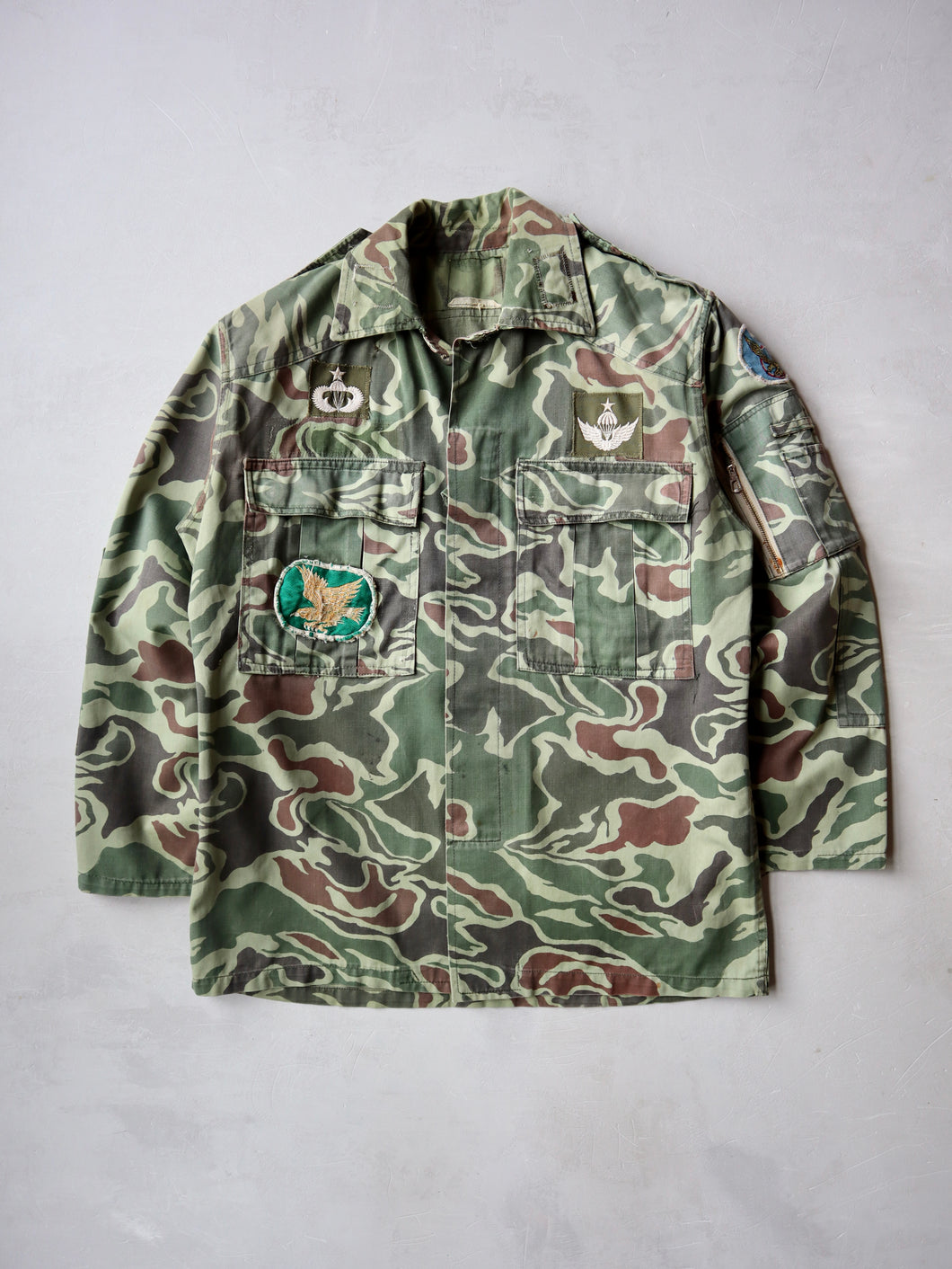 1970's South Korean Army Noodle Camo Shirt - S