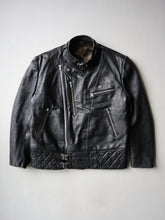 Load image into Gallery viewer, 1980s Lined Double Breasted Moto Style Leather Jacket - M
