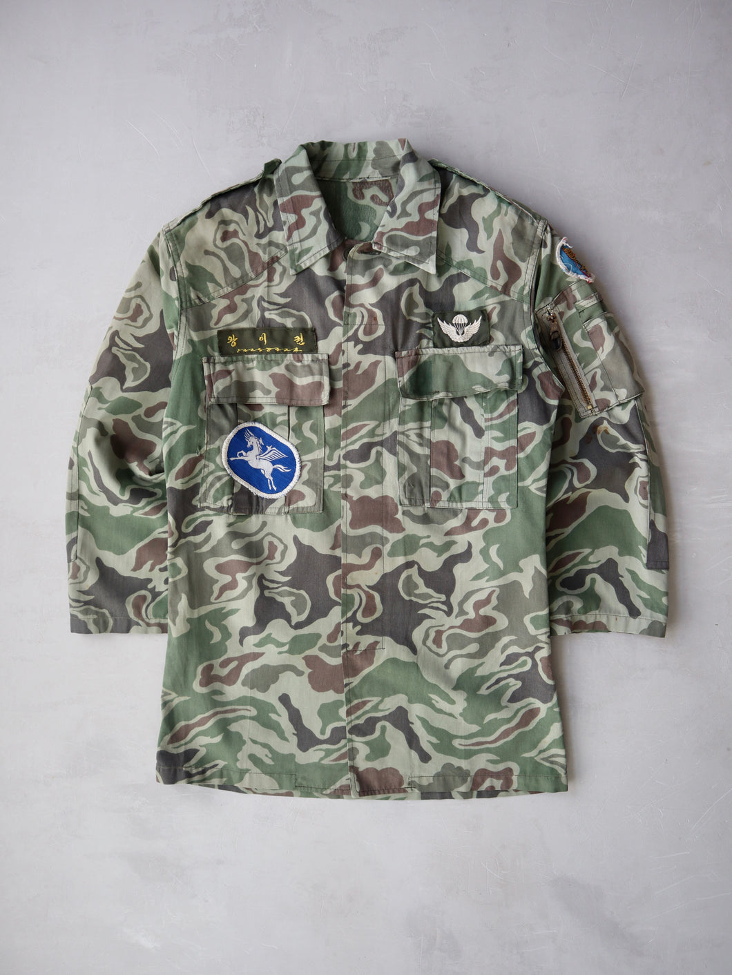 1970's South Korean Army Noodle Camo Shirt - S