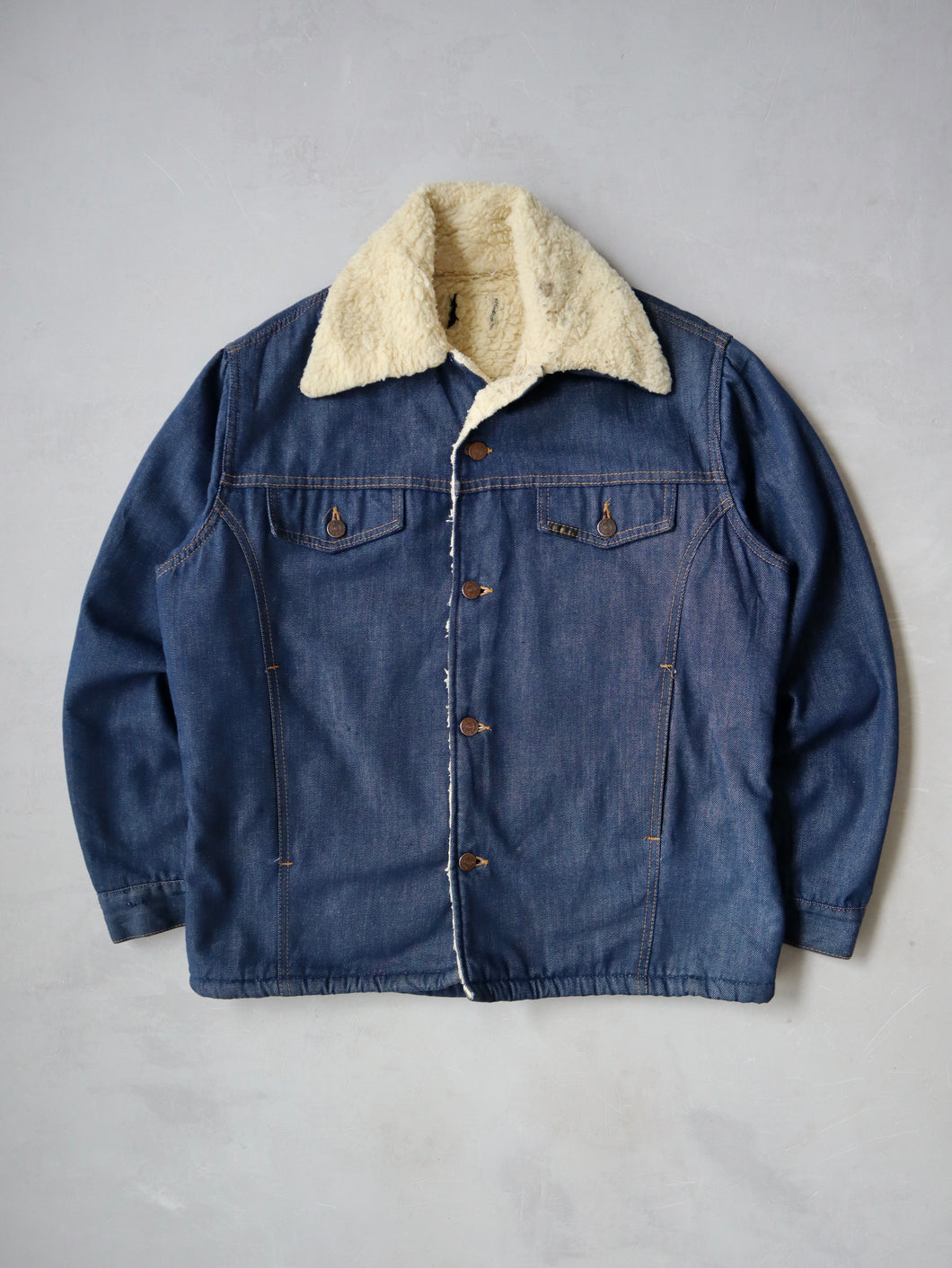 1970's Roebucks Sherpa Lined Denim Jacket - M/L