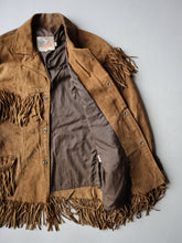 Load image into Gallery viewer, 1980s Excelled Suede Leather Fringe Jacket - L

