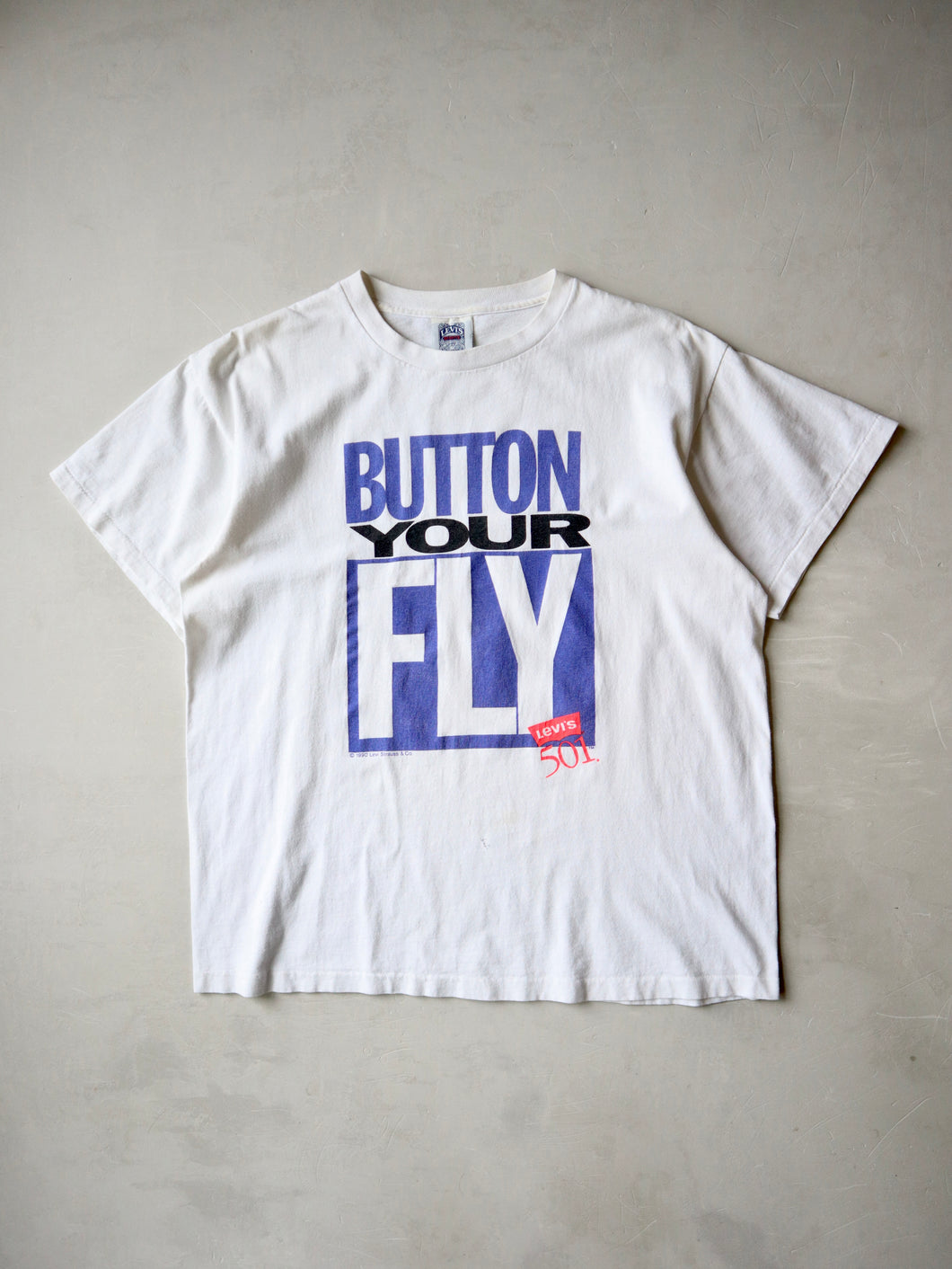 1990s Levi's 'Button Your Fly' Promo T-Shirt - L