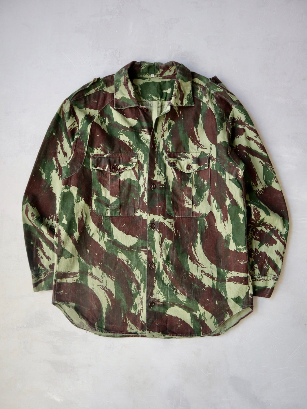 1970's Portuguese Army Lizard Camo Shirt - S/M