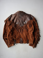 Load image into Gallery viewer, 1990s Western Fringe Rodeo Leather Jacket - XL
