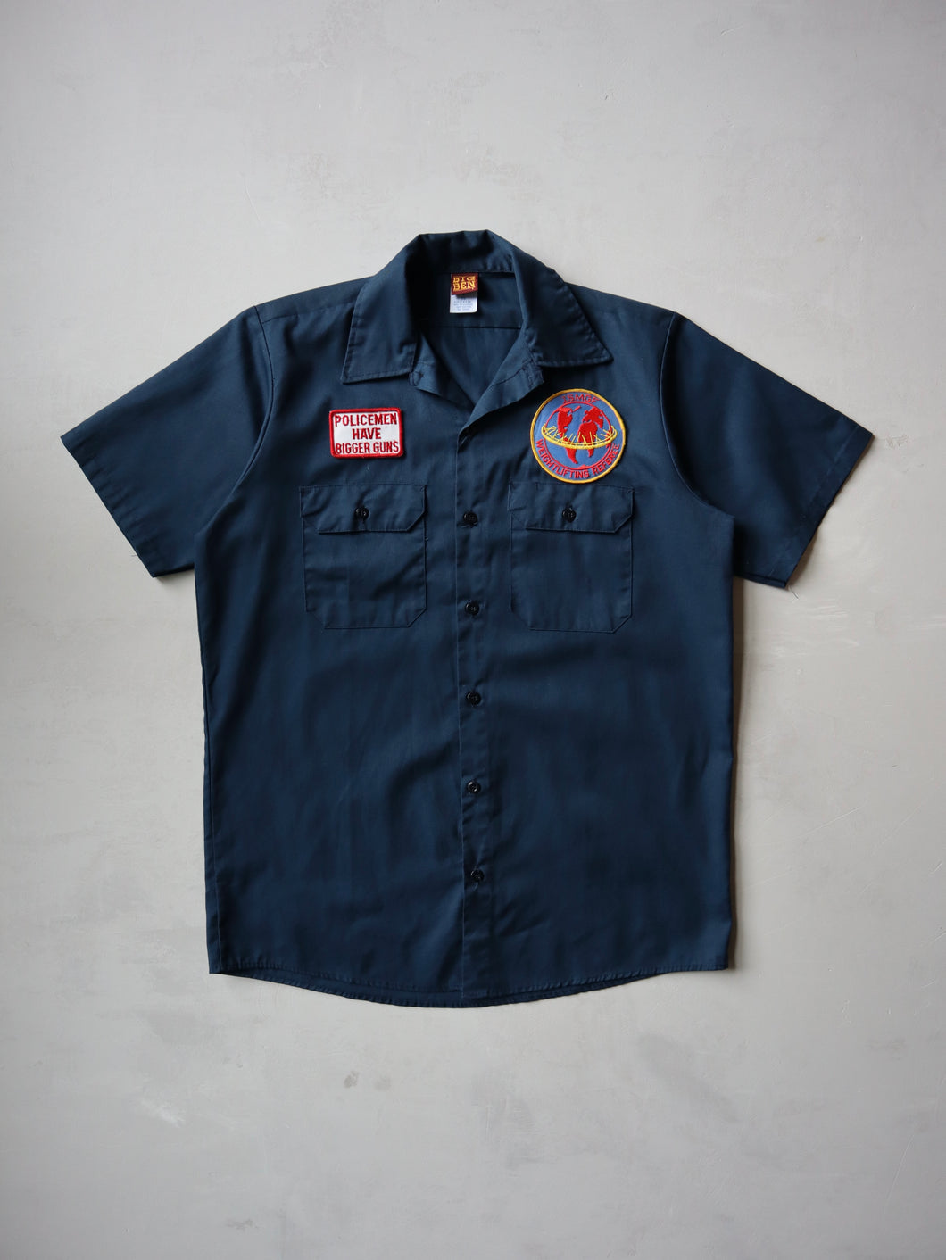 1980's Big Ben Patched Work Wear Shirt - M