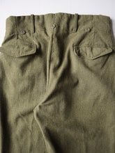 Load image into Gallery viewer, 1950s Norwegian Army Wool Pleated Pants - 32"
