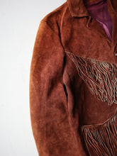 Load image into Gallery viewer, 1970s Suede Leather Fringe Jacket - S
