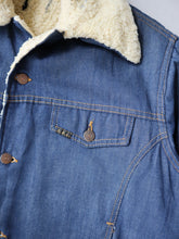 Load image into Gallery viewer, 1970&#39;s Roebucks Sherpa Lined Denim Jacket - M/L
