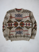Load image into Gallery viewer, 1980s Geometric Knit Sweater - M
