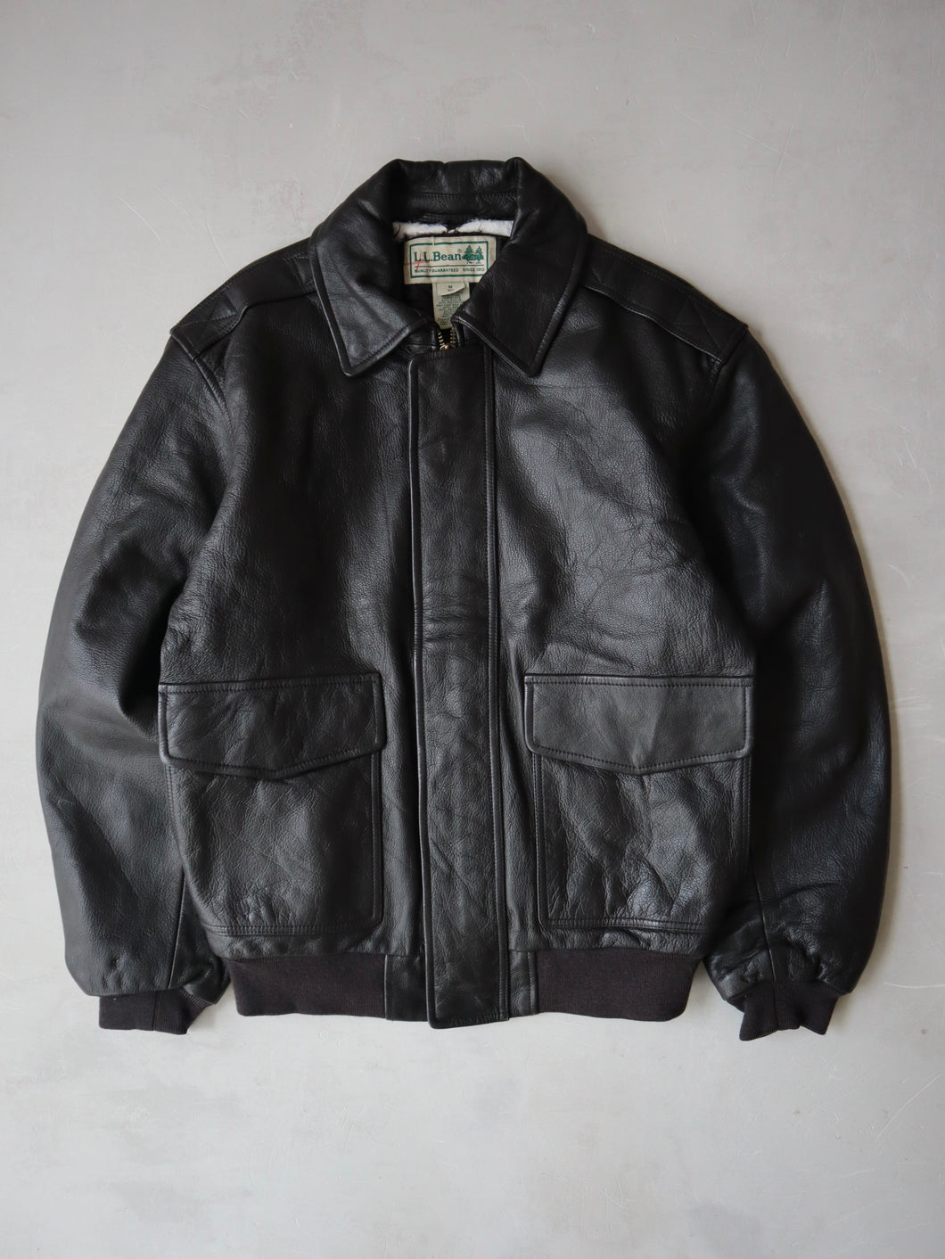 L.L.Bean Goatskin A-2 Leather Jacket - M