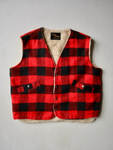 Load image into Gallery viewer, 1970s Cal Craft Buffalo Plaid Sherpa Lined Vest - XL
