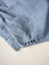 Load image into Gallery viewer, 1960s Embroidered Selvedge Chambray Shirt - XS/S
