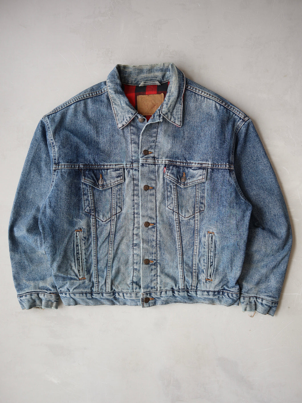 1990s Made in USA Levi's Flannel Lined Denim Jacket - XL