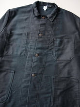 Load image into Gallery viewer, 1980s French Black Moleskin Chore Jacket - XL
