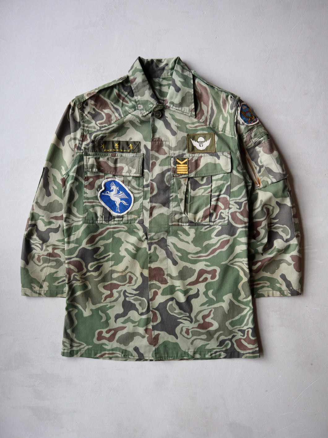 1970's Distressed South Korean Army Noodle Camo Shirt - XS/S