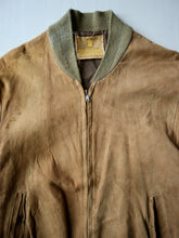 Load image into Gallery viewer, 1960s Distressed Bermans Suede Bomber Leather Jacket - L
